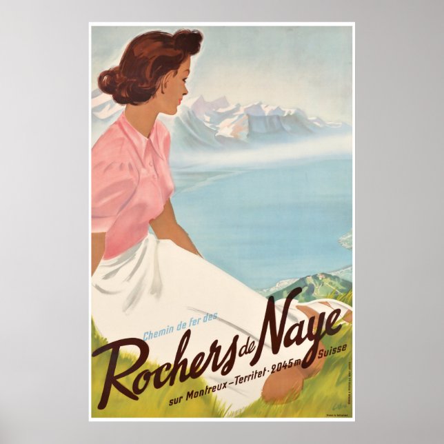 Chemin de Fer des Rochers de Naye, sur Montreux Poster (Framsidan)