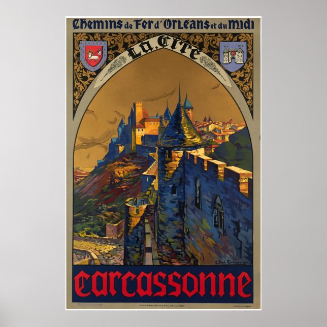 Chemin de fer d'Orléans et du midi, Carcassonne Poster (Framsidan)