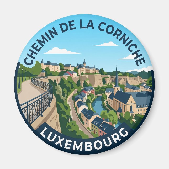 Chemin de la Corniche Luxemburg Magnet (Framsidan)