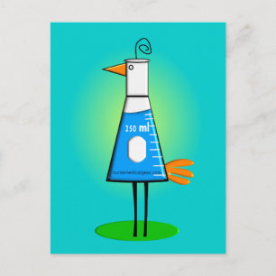 Chemist "Beeker Bird"-gåvor Vykort