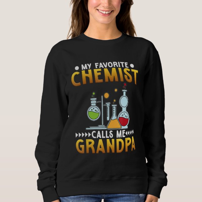 Chemist Calls Me Grandpa Chemistry  Science Graphi T Shirt (Framsida)