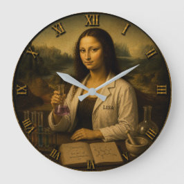 Chemist Funny Mona Lisa Chemistry Lab Gift Stor Klocka