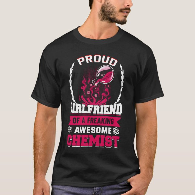 Chemist Girlkompis Chemistry Lab Chemical Science T Shirt (Framsida)