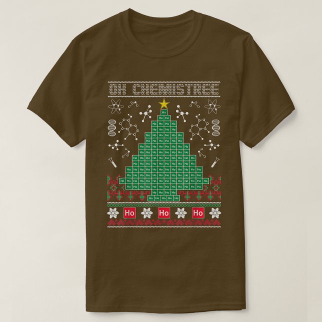 Chemist Inslag Oh Chemistree Ugly jul Sweat T Shirt (Design framsida)