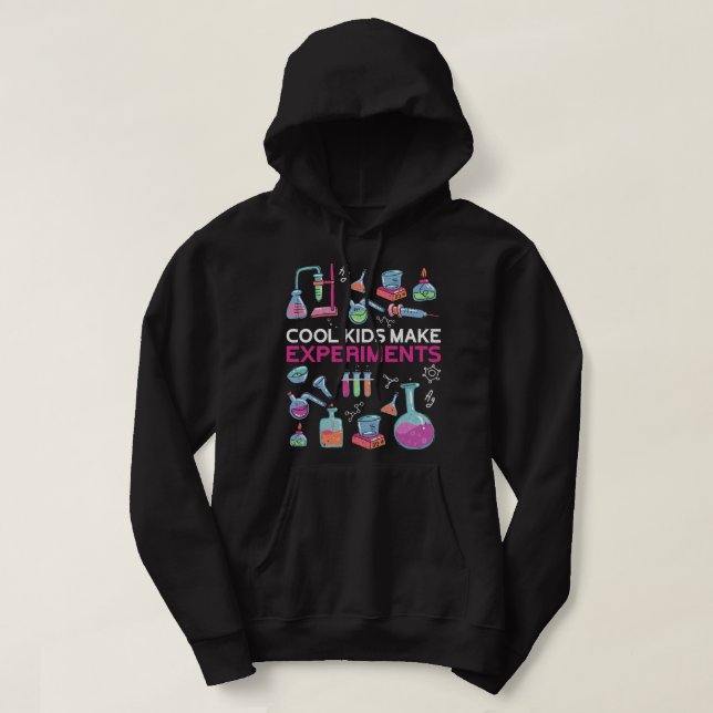 Chemist Job Coola Kids gör experimentchemist-sci-e Hoodie (Design framsida)