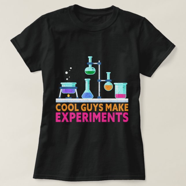 Chemist Job Coola Killar gör experiment till Chemi T Shirt (Design framsida)