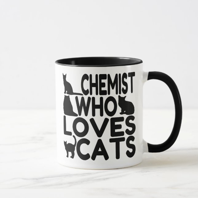 Chemist Kärlek Cats Mugg (Höger)