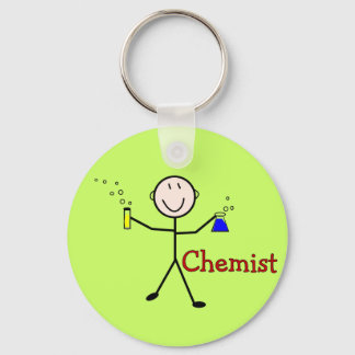 Chemist-stift-person med provrör nyckelring