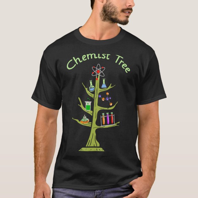 Chemist Träd Chemistry Älskare Funny Science Teach T Shirt (Framsida)