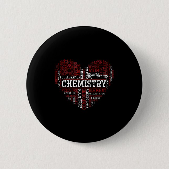 Chemist Valentines Day Gift Science Chemistry  Knapp (Framsida)