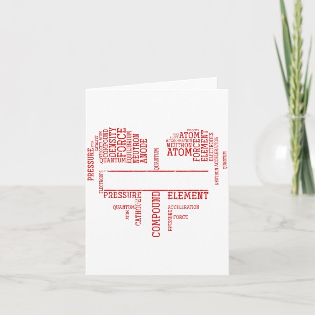 Chemist Valentines Day Gift Science Chemistry  Kort (Framsida)