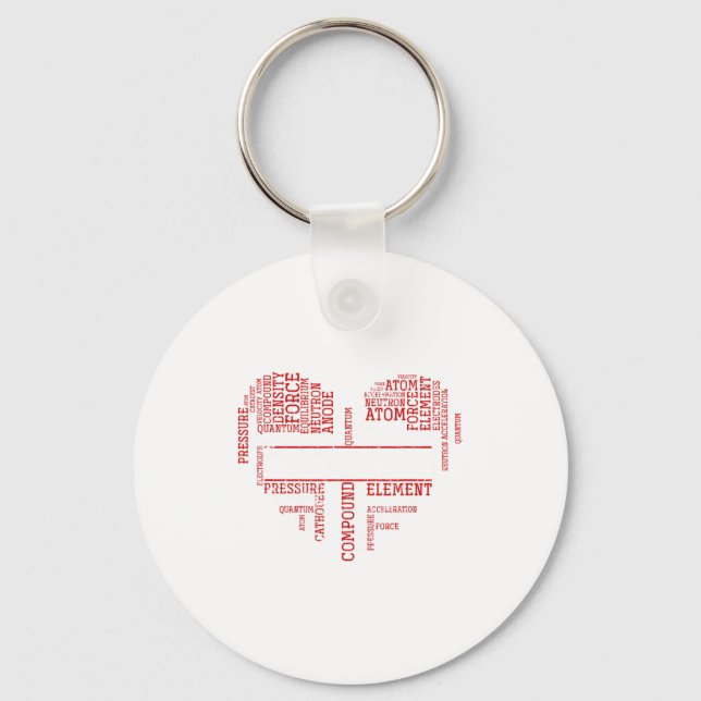 Chemist Valentines Day Gift Science Chemistry  Nyckelring (Framsida)