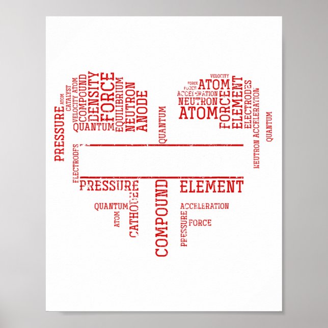 Chemist Valentines Day Gift Science Chemistry  Poster (Framsidan)