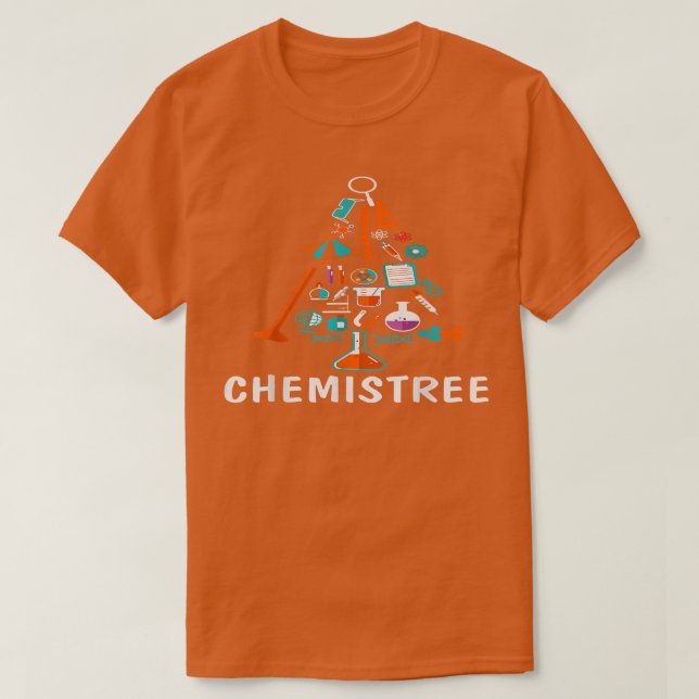 Chemistree Funny Science Christmas Tree Labratory  T Shirt (Design framsida)