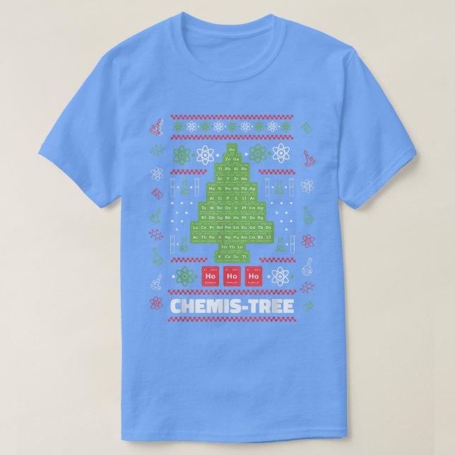Chemistree Funny Science Julgran Chemistry T Shirt (Design framsida)
