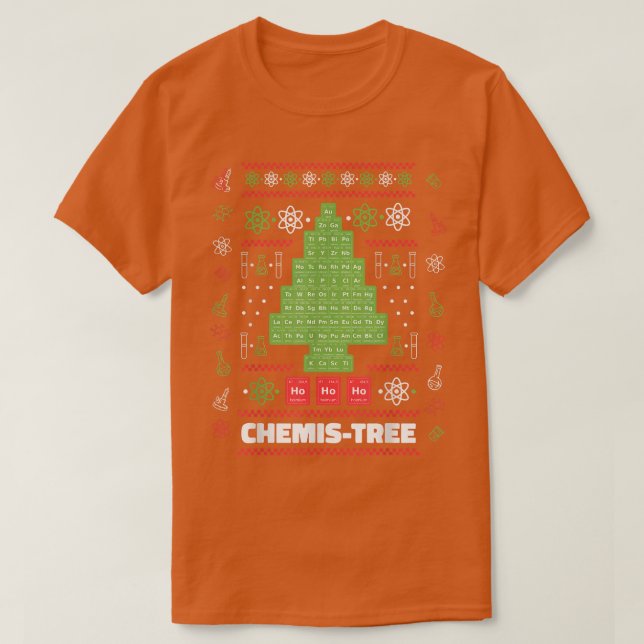 Chemistree Funny Science Julgran Chemistry T Shirt (Design framsida)