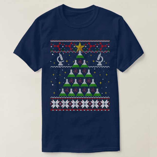 Chemistree jul Tubes Träd Shirt Ugly Science T (Design framsida)