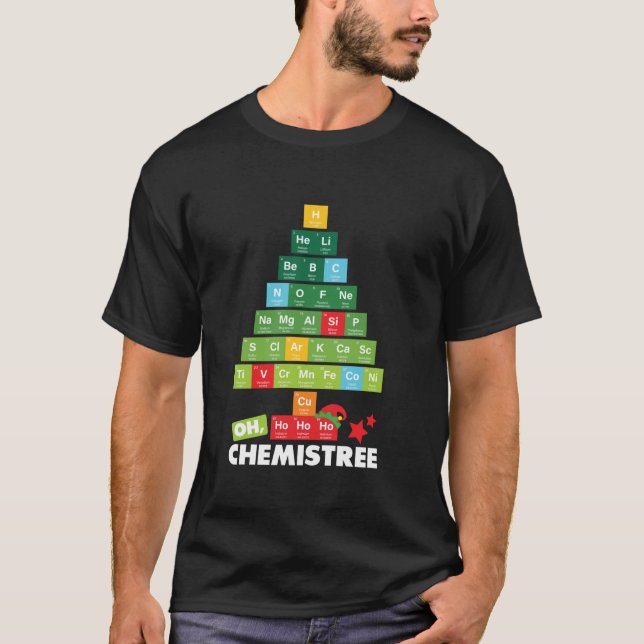 Chemistree Julgran Chemist Chemistry Teache T Shirt (Framsida)