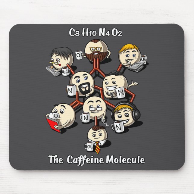 Chemistry Caffeine Molecule Funny Science Geek Cof Musmatta (Framsidan)