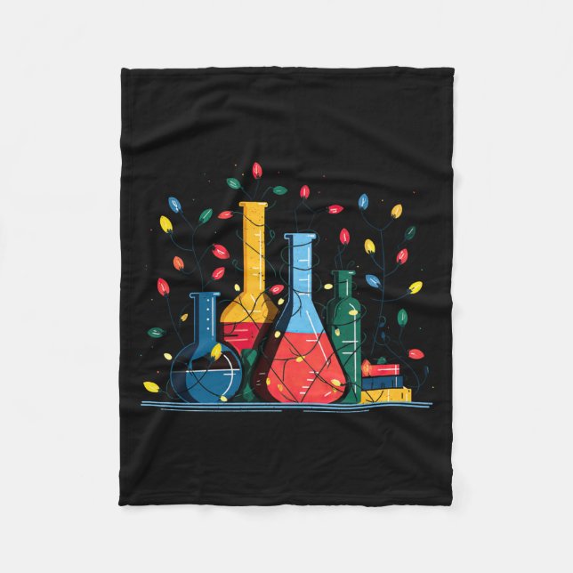 Chemistry Christmas Lights Lover Chemist Science L Fleecefilt (Framsidan)