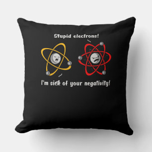 Chemistry Electrons Negativitatistik Funny Science Kudde