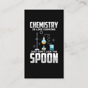 Chemistry Joke Funny Teacher Scientist Visitkort