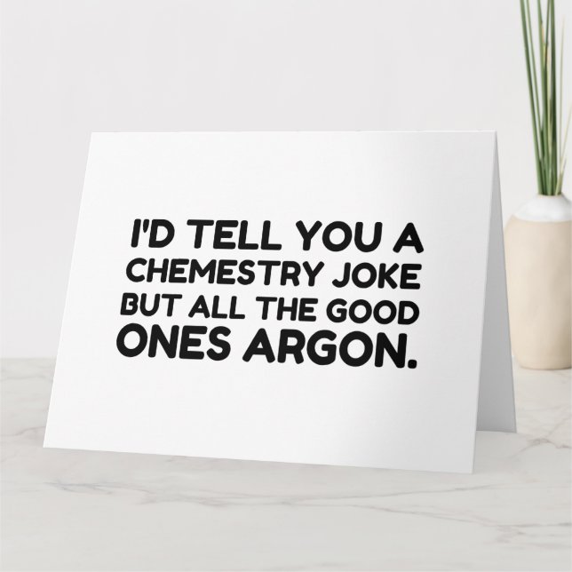 Chemistry Joke Tack Kort (Framsida)