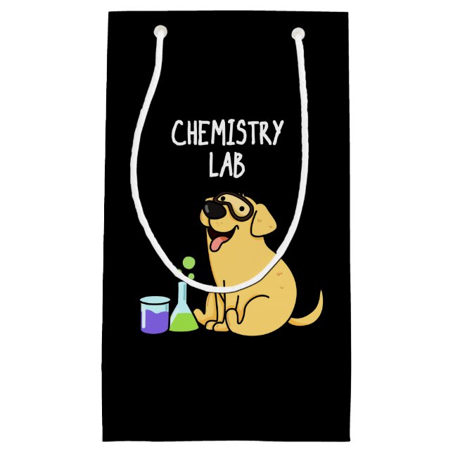Chemistry Lab Funny Labrador Hund Pun Mörk BG (Framsidan)
