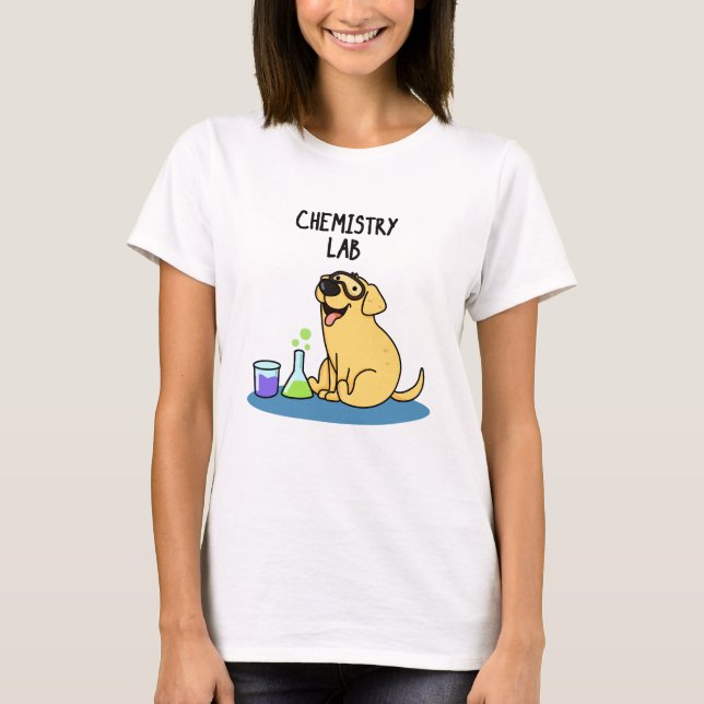 Chemistry Lab Funny Labrador Hund Pun T Shirt (Framsida)