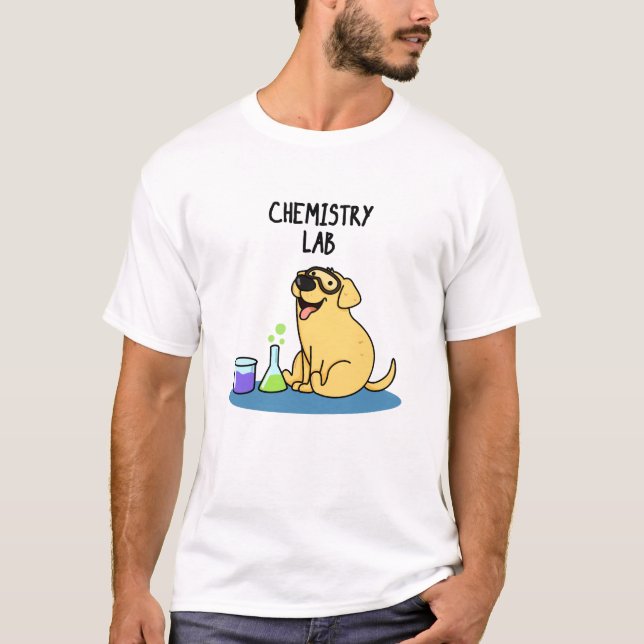 Chemistry Lab Funny Labrador Hund Pun T Shirt (Framsida)