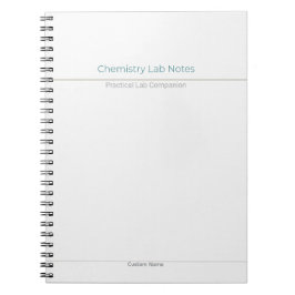 Chemistry Lab Notes – Custom Name Anteckningsbok