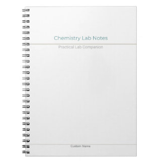Chemistry Lab Notes – Custom Name Anteckningsbok