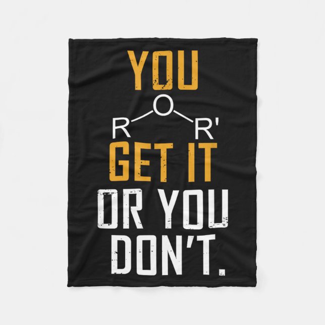 Chemistry Pun - Ether Get It Or You Don't - Funny  Fleecefilt (Framsidan)