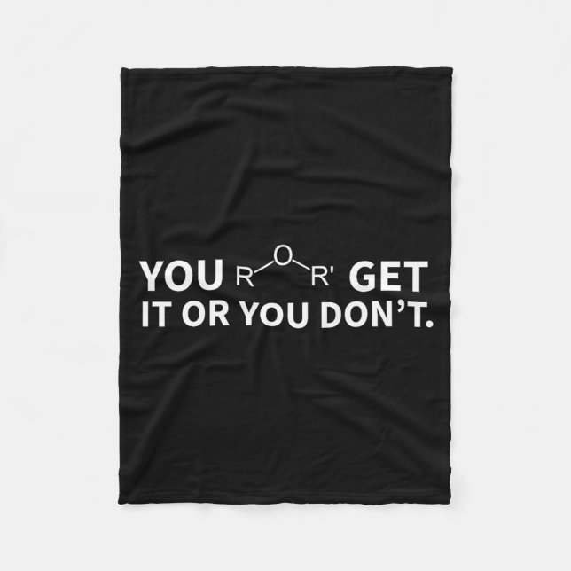 Chemistry Pun You Ether Get It Or You Don't  Fleecefilt (Framsidan)