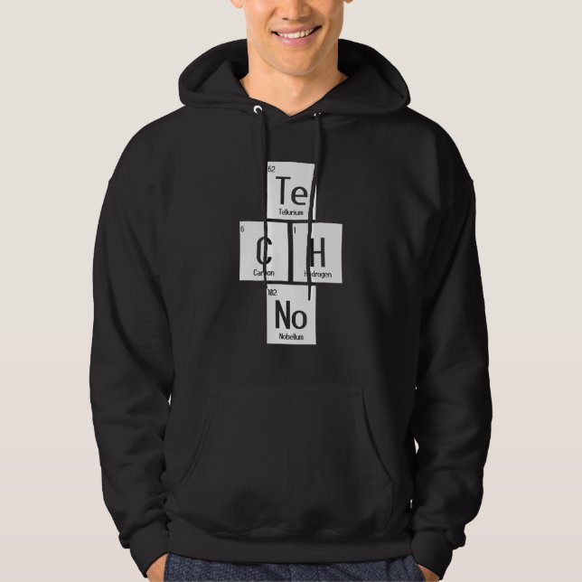 Chemistry Rave Music Hard Techno Raver Dark Techno Hoodie (Framsida)