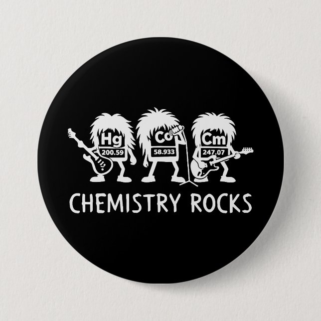 Chemistry Rocks Science Rock Band Knapp (Framsida)