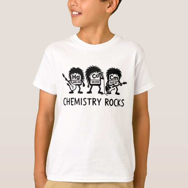 Chemistry Rocks Science Rock Band T Shirt (Framsida)