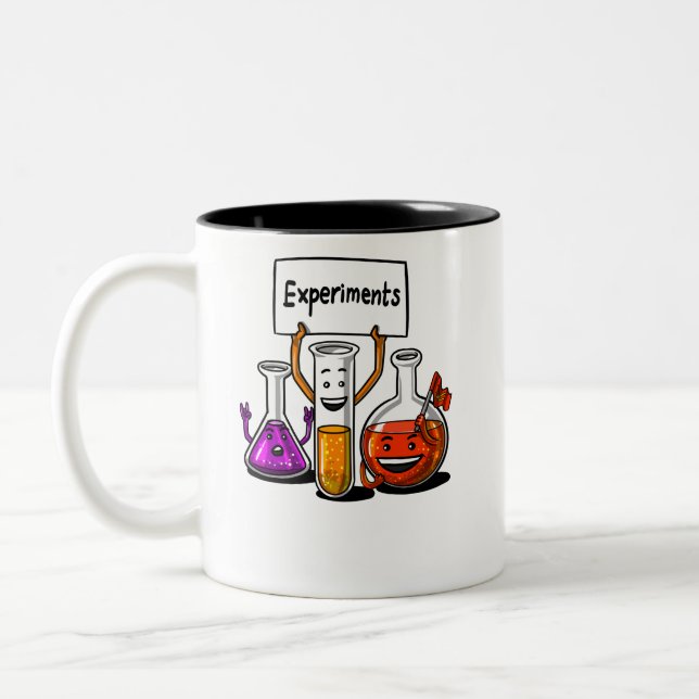 Chemistry Science Funny Experiments School Joke Två-Tonad Mugg (Vänster)