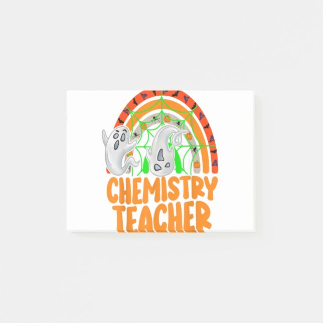 Chemistry Teacher Funny Halloween Costumes Science Post-it Block (Framsida)