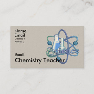 Chemistry Teacher Motto Visitkort