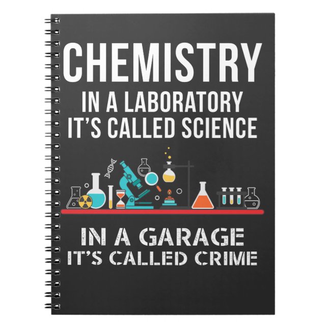 Chemisty Laboratory Science Garage Crime Chemist Anteckningsbok (Framsidan)