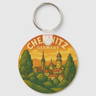 Chemnitz Tyskland Scenisk Konst Nyckelring
