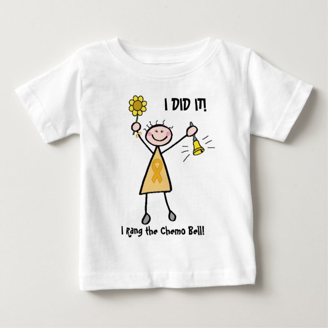 Chemo Bell - Barncancer Guld Tee Shirt (Framsida)