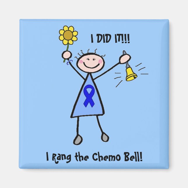 Chemo Bell - Colon Cancer Woman Magnet (Framsidan)