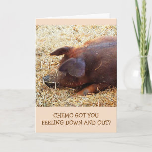 Chemo Encouragement Funny Gris Card Kort