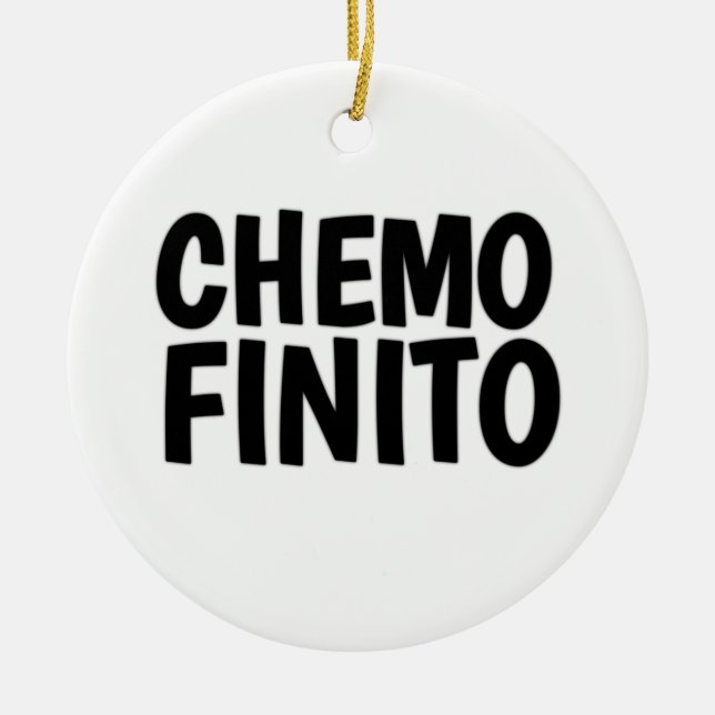 Chemo finito, slutet av chemo julgransprydnad keramik (Framsidan)
