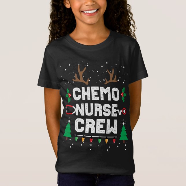 Chemo Infusion Nurse Cute Jute Gnomes Oncolog T Shirt (Framsida)