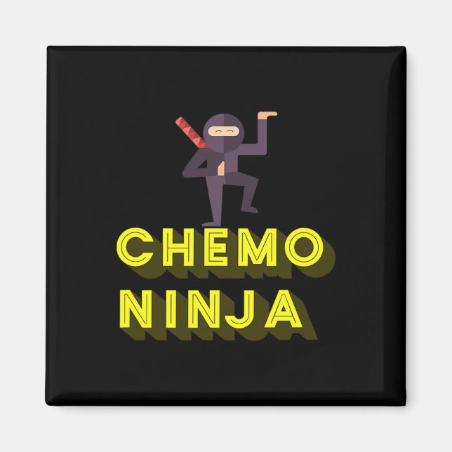 Chemo Ninja Kids Cancer Awareness Month Magnet (Framsidan)