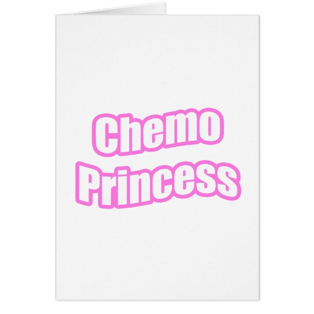 Chemo Princess Hälsningskort (Framsidan)