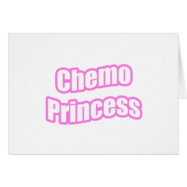 Chemo Princess Hälsningskort (Framsidan Horizontal)